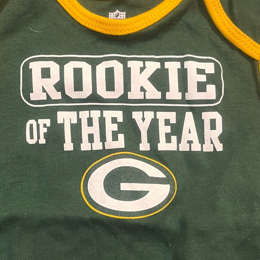 NFL Green Bay Packers 3-6 Months Rookie of the year One Piece Yellow Green